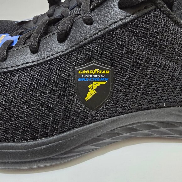 Women's Goodyear Engineered by Skechers Rogue Slip Resistant Comfort Shoes Black - Picture 11 of 12